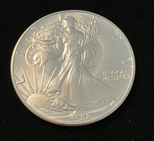1988 American Silver Eagle ASE 1oz .999 Fine Silver BU In Capsule