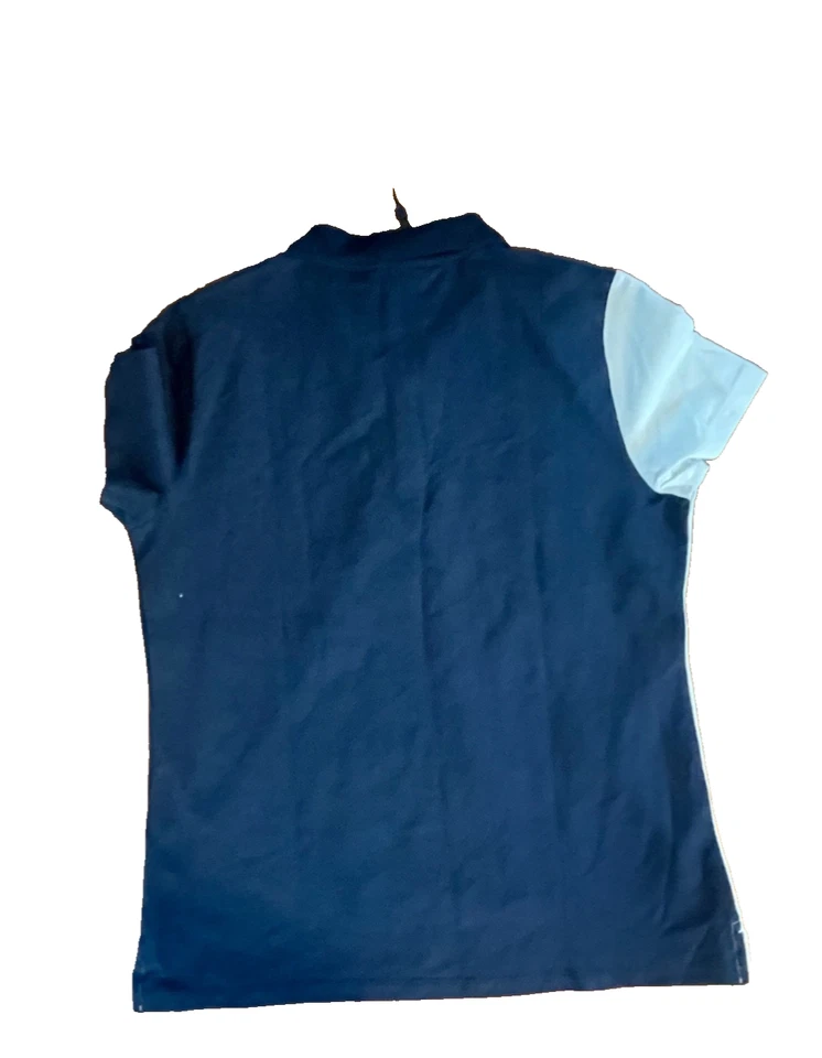 Nuevo Tommy Hilfiger Camisa Mujer’s L Azul Marino Golf Polo Camiseta Manga Corta Top Foto 3 de 3