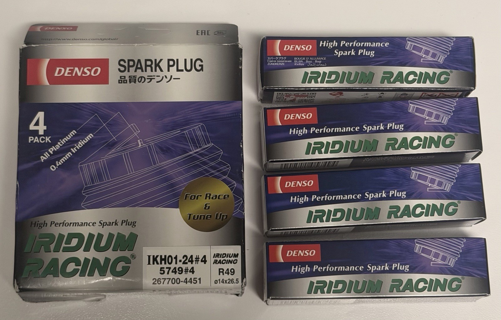 Denso 5749 IKH01-24 Spark Plugs, Pack of 4