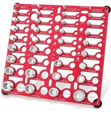 Bolt Thread Checker Gauge Set with 55 Bolt Sizes 20 Standard & 16 Metric