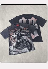 Men s XL Black Crew Neck Short Sleeve Motorcycle Biker Graphic T-Shirt NWT