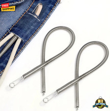 2 pcs Bendable Spring Drawstring Threader Clip for Pants Hoodies DIY Sewing
