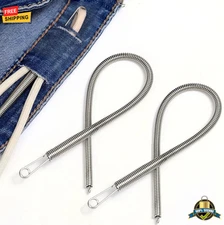 2 pcs Bendable Spring Drawstring Threader Clip for Pants Hoodies DIY Sewing