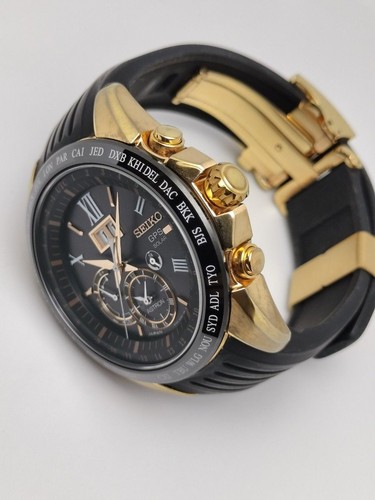 Seiko Astron 8X42-0AE0-3 SBXB153 Date Boîte Solaire Montre Hommes Authentique - Photo 6 sur 8