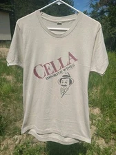 Vintage 70's CELLA Imported Wines *Single Stitch* T-shirt SZ L *Made In USA*