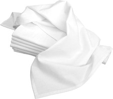 18-Inch by 28-Inch Flour Sack Dish Towels, Premium 130 Thread Count, White, Set