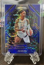 2025 Panini Prizm WNBA A'ja Wilson #3 Fearless Insert Blue Pulsar Prizm /199