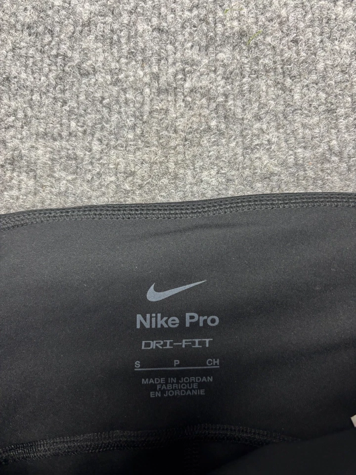 Nike Pro Dri-Fit Leggings Women's S Black Mesh Stripe Pockets High Rise Skinny - Image 2 of 4