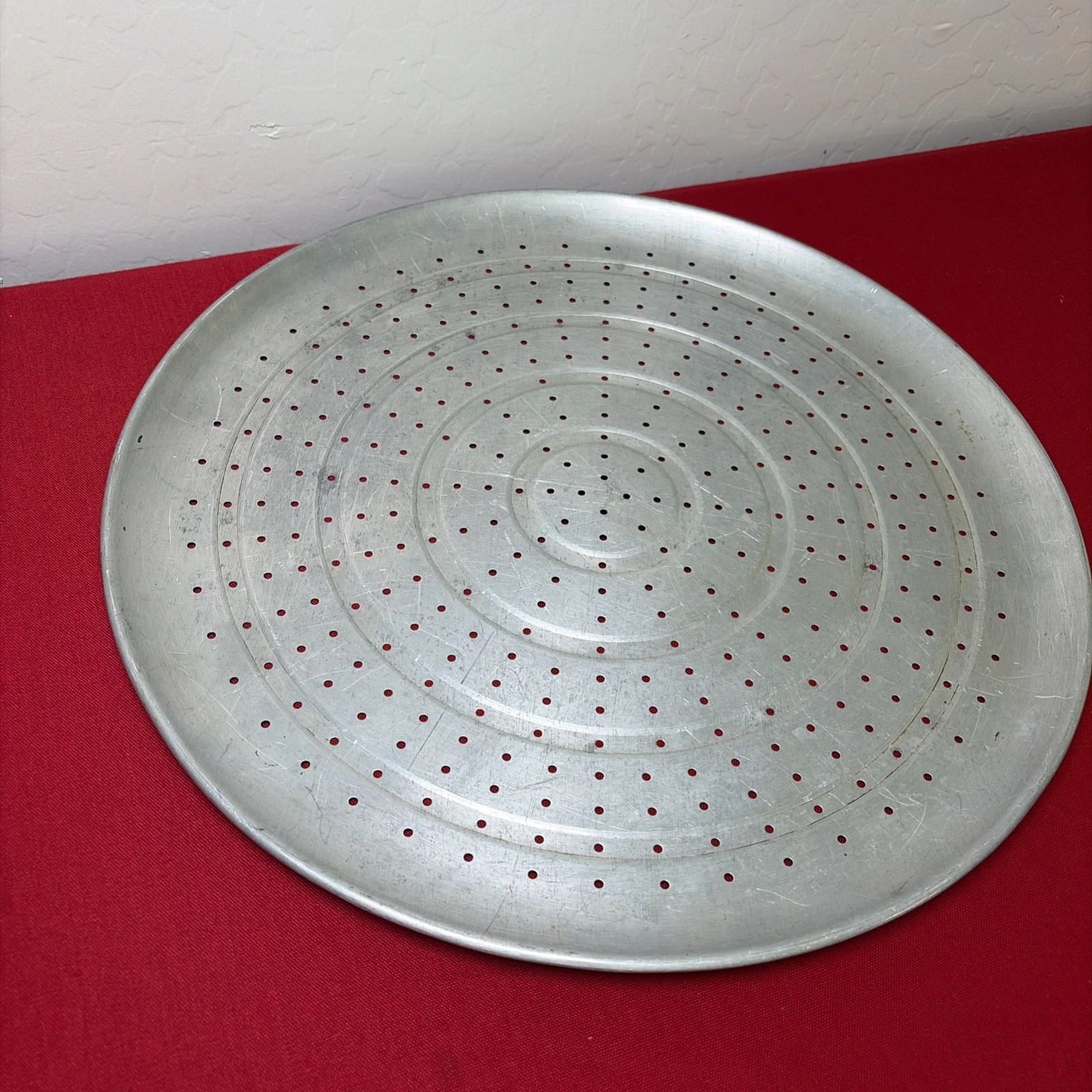 Vintage EKCO Aluminum Pizza Pan Tray 15.75" Inch Round Perforated
Opens in a new window or tab