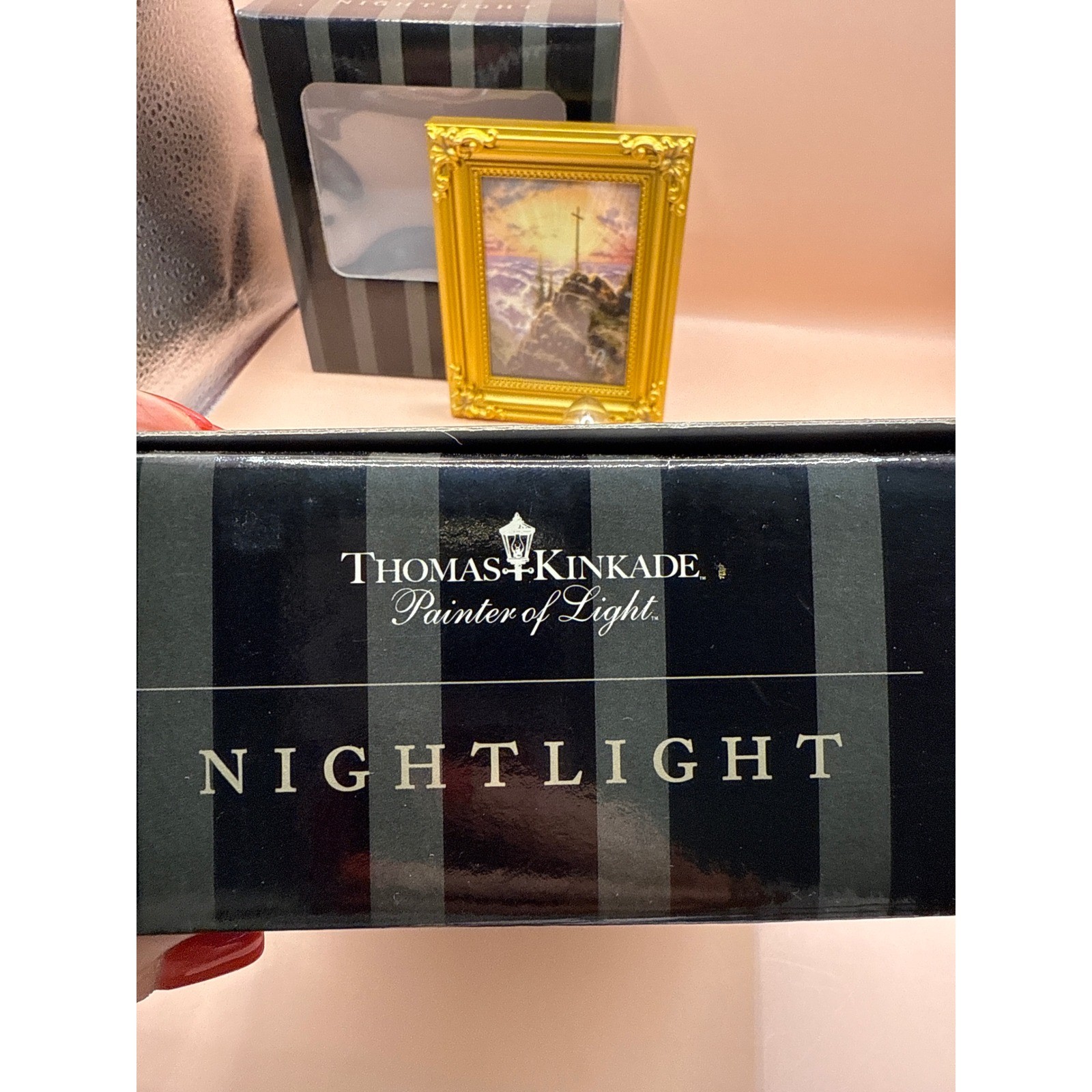 Thomas Kinkade Painter of Light Cross Nightlight Hearth Home Collection NOS