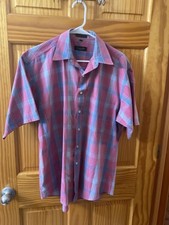 Christian Dior Monsieur Plaid Short Sleeve Button Up Shirt Men  s Size L