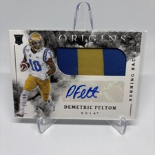 DEMETRIC FELTON 2021 PANINI CHRONICLES DRAFT PICKS ORIGINS RPA PATCH AUTO RC /99