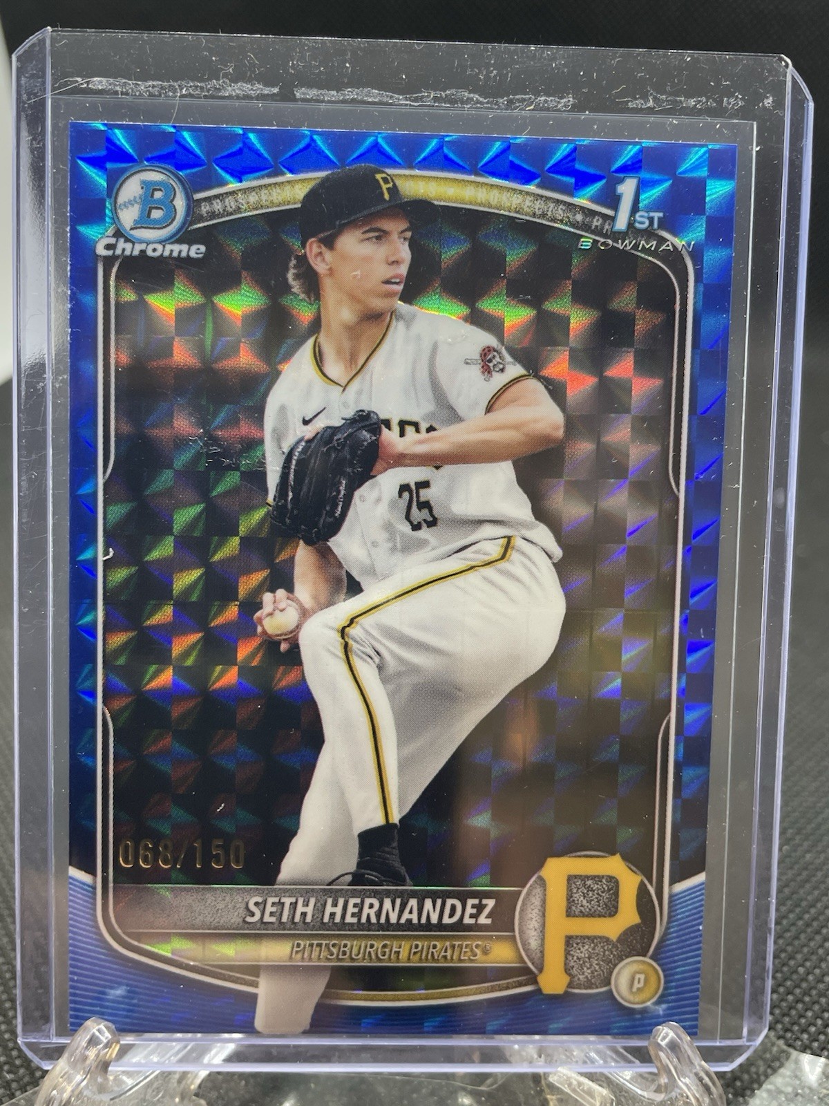 2025 Bowman Draft - Chrome Seth Hernandez #BDC-25 Blue Geometric Refractor 150