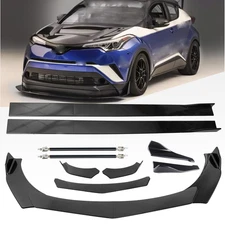 For Toyota C-HR CHR Front Bumper Lip Splitter Spoiler Carbon Fiber Body Kit Side