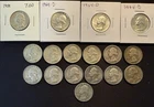 17 Silver Washington Quarters 1939–1964 Mixed Lot w/ 4 Better Coins in Flips