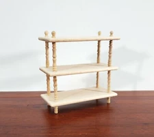 Dollhouse 3 Shelf Plant Stand or Bookshelf 1:12 Scale Furniture Unpainted