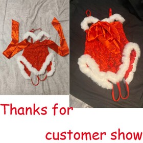 Women Big Bow Mini Bodysuit Sexy Cosplay Costume Teddy Lingerie Lace Babydoll US