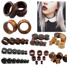 Wood Plug For Ear Flesh Tunnel Stretcher Natural Wooden Big Gauge Body Piercing