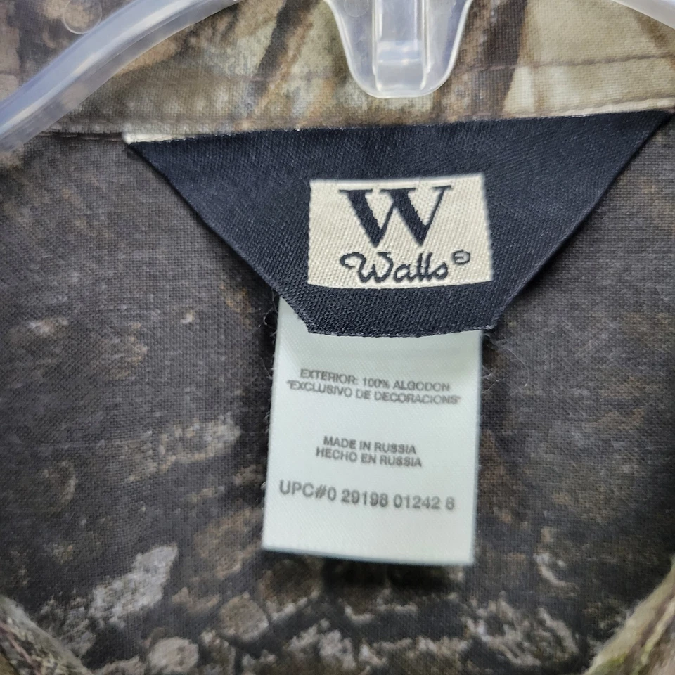 Walls RealTree Camo Sz Large Short Sleeve Button Up Shirt Camouflage Hunting - Image 2 of 4