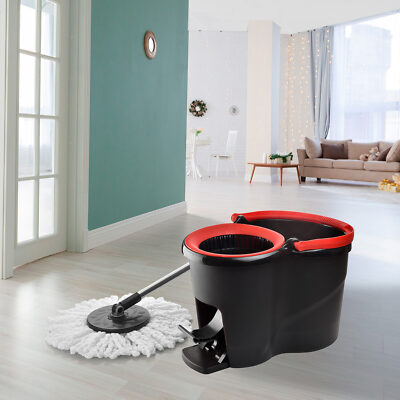Torr Wischmop Set - Spin Mop Bodenwischer mit Fußpedal und 360° Auswringfunktion