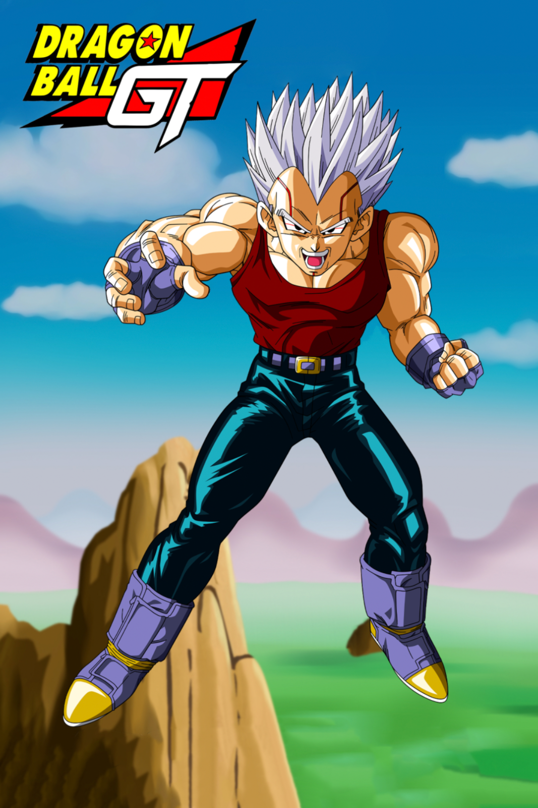 Dragon Ball Poster Gohan forms DBZ and GT Logos 12in x 18in Free