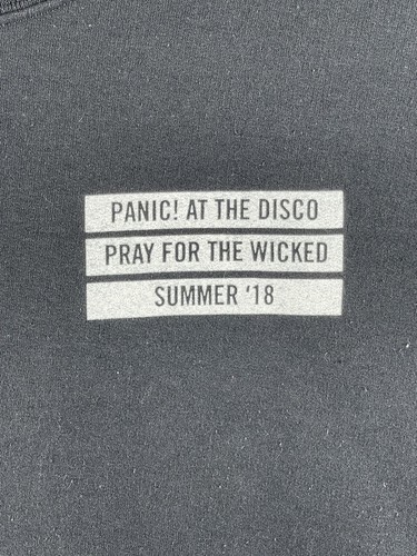 Panico! Felpa At The Disco Pray For The Wicked Tour 2018 Nera Taglia Large - Foto 3 di 9