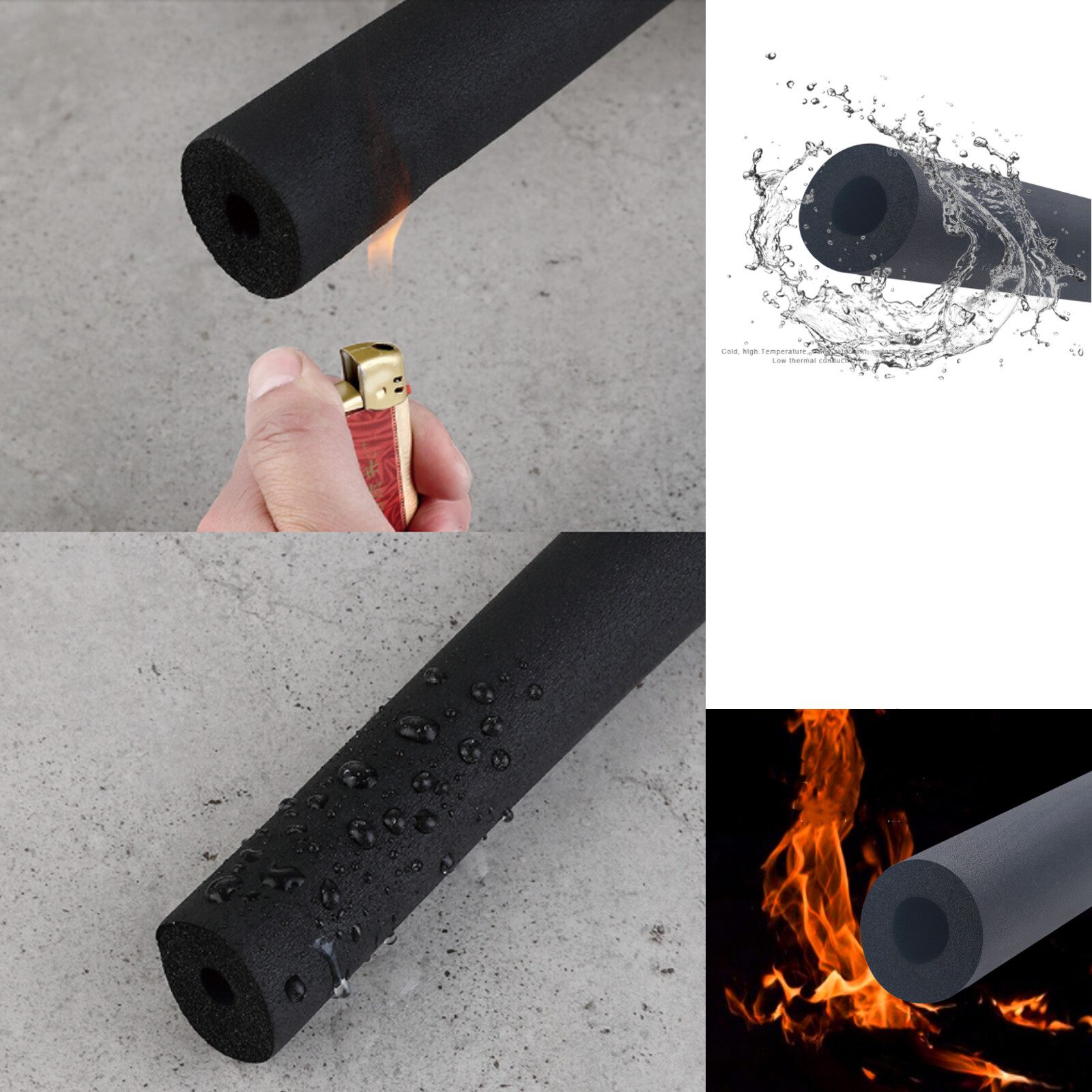 1.8m Foam Pipe Insulation Air Conditioner Heat For 625mm Hose Pipe
