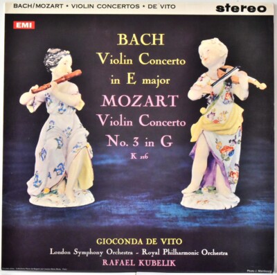 AUDIOPHILE TESTAMENT EMI ASD 429 UK BACH ''Violin Concerto'' GIOCONDA DE VITO 180g
