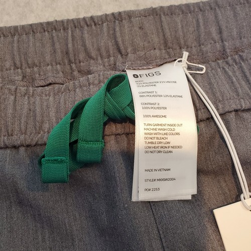 Figs Scrubs Set Size XL Casma Top And Tansen Jogger Pants Gray LOGOS* NEW - Picture 9 of 20