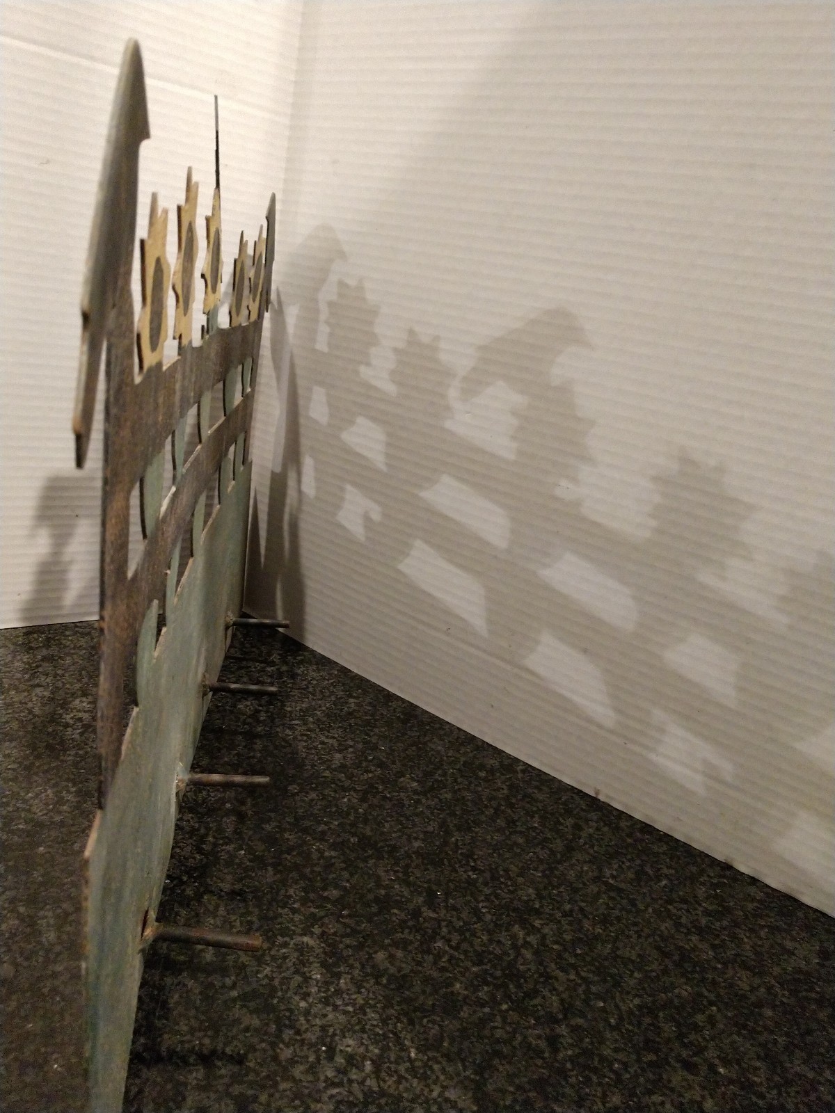 Primitive Iron Metal Hanging Wall Peg Rack Sunflower BlackBird garden Hook 22"