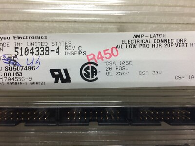 5104338-4 TYCO CONN HEADER VERT 20POS 2.54MM ROHS 5 PIECES