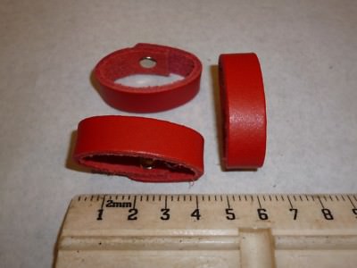 Ersatz Gürtelschlaufen rot Echtleder Ersatzschlaufe Handarbeit passt auf 32mm Gürtel