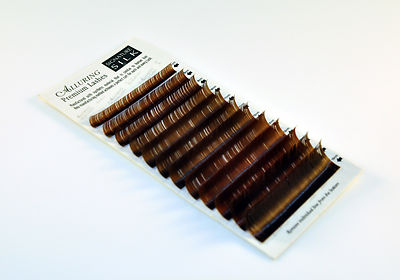 Dark BROWN Alluring Silk lashes C or B Curl .20 Mixed Size  Eyelash Extensions 
