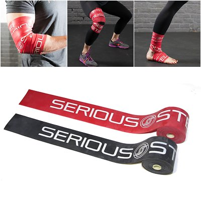 #ad Serious Steel Fitness Compression Mobility Floss Bands Black and Red Set $28.95