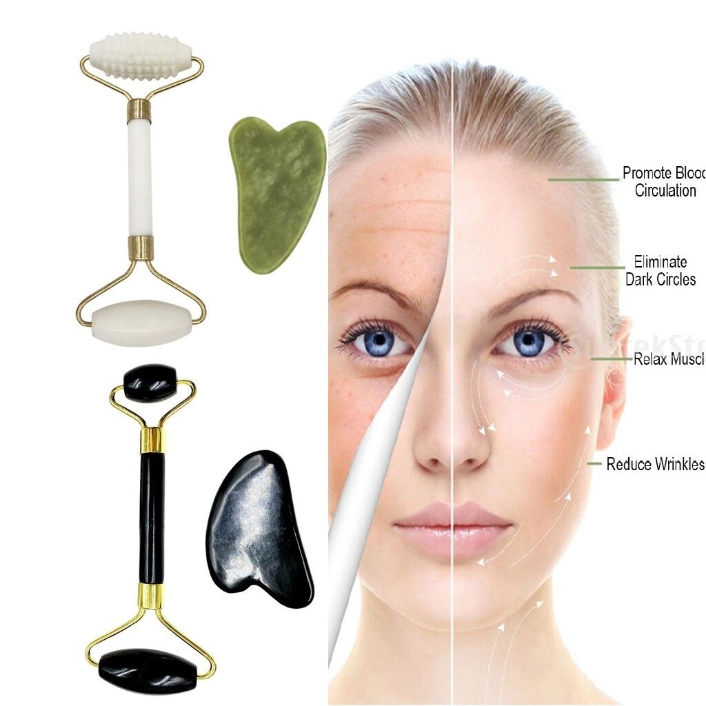 Gesichtsroller Aus Silikon – Für Gesicht Und Augen, Gua Sha Massage, 17 Cm – Strafft Die Haut, Reduziert Schwellungen