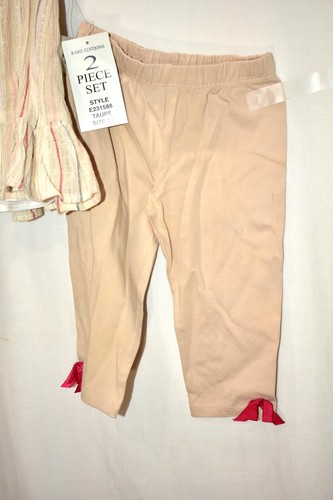 JUEGO DE 2 PIEZAS TOP DE ENCAJE EDICIÓN RARA CON LEGGINGS CON LAZOS NUEVO CON ETIQUETAS TALLA 2T - Imagen 3 de 8