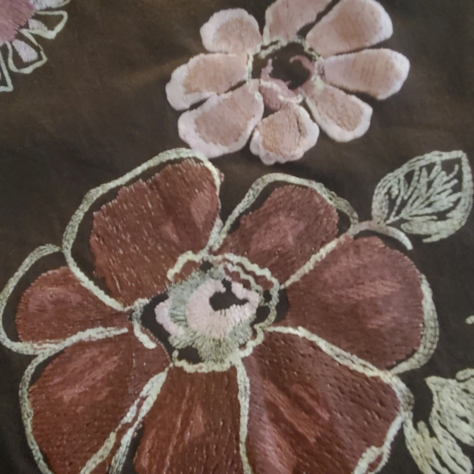 Falda para mujer Studio Y talla 9 marrón adornada floral Foto 3 de 4