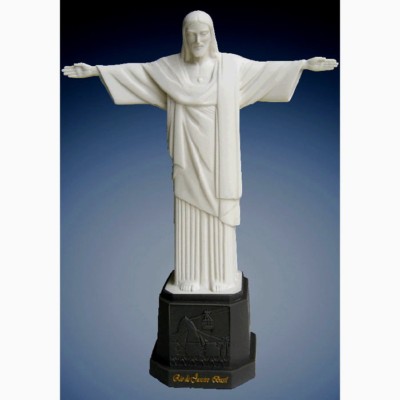 Bontannd Métal Brésil Crist Redentor Jesus Figurine Christ The Rédempteur Statue Jésus-Christ Statue Catholic Cadeau Décor