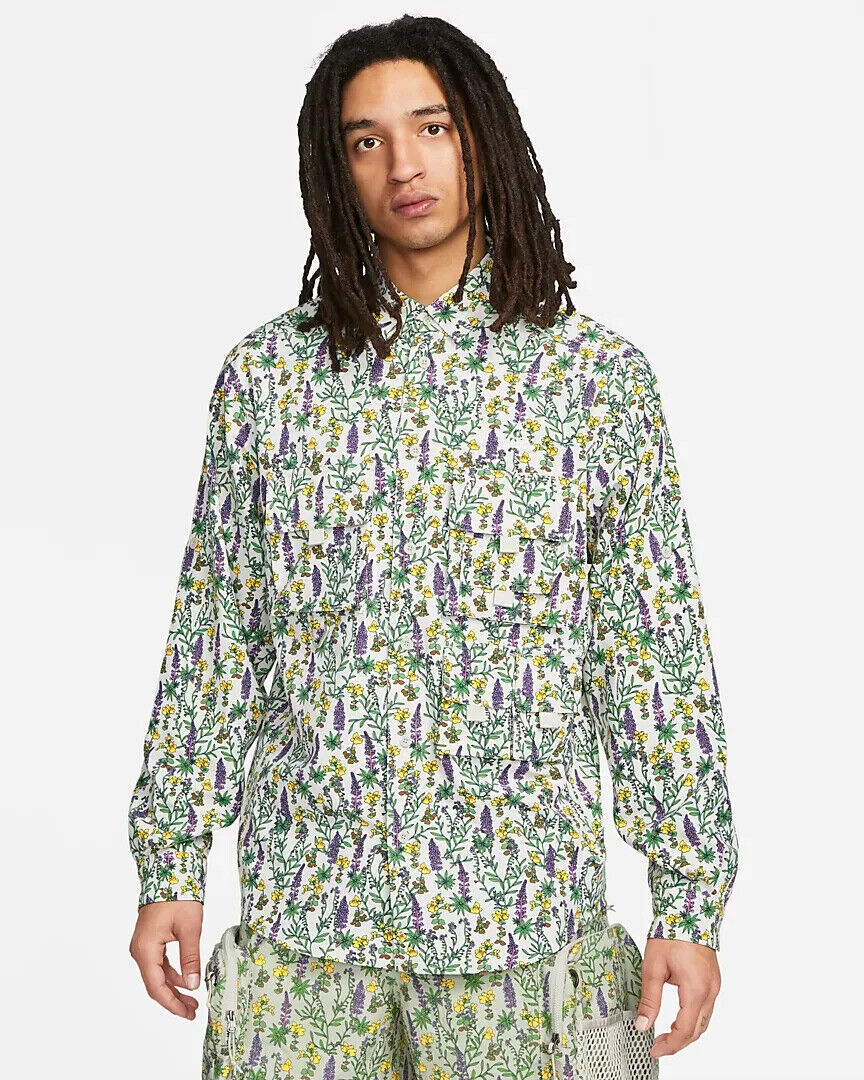 Nike ACG -Snowgrass Button Down Long Sleeve Shirt White DN3941-072