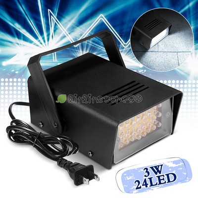110V 3W DJ Strobe Light Flash Light 24 LED Bulb Stage Lighting Club Party Disco