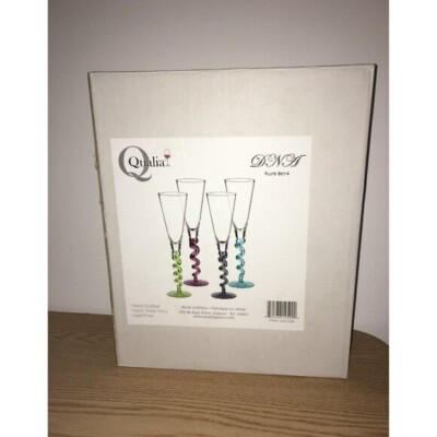 New open box 2 Qualia DNA Flutes Champagne Wines