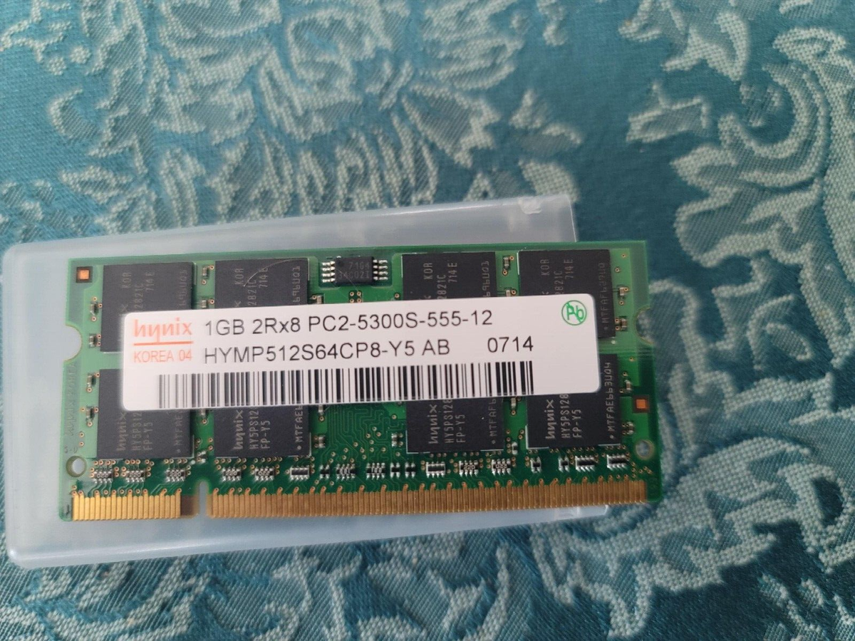 Mémoire RAM DDR2 SODIMM 1GB Hynix - PC2-5300S, Occasion Testée, Pour Vieux Portables