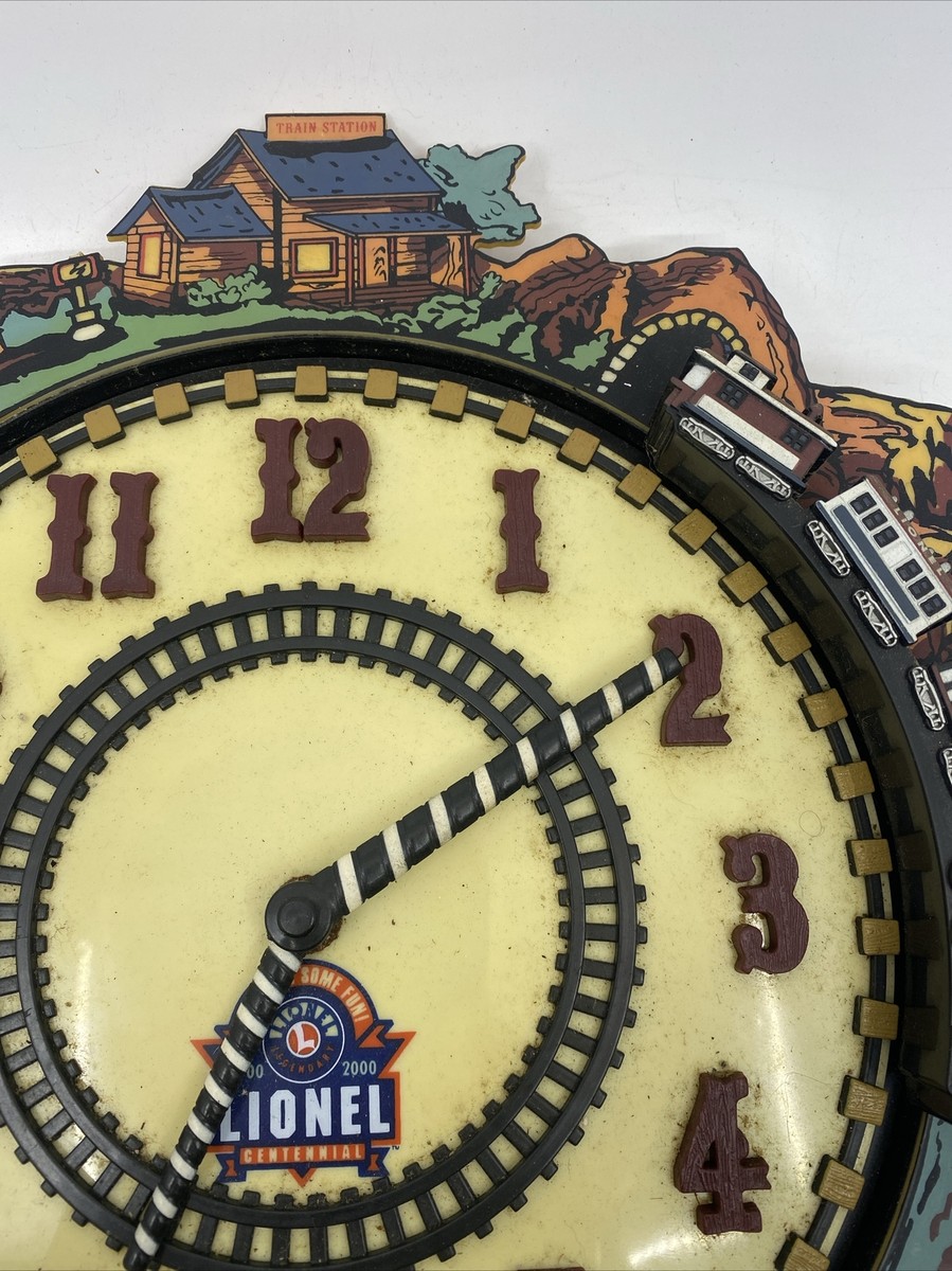 Lionel Train Clock Centennial 1900-2000 Round Wall 11