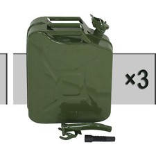 Steel Tank Emergency 3X 20L Jerry Can 5 Gallon Backup Army Military