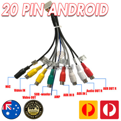 Cavo RCA Adattatore Per Autoradio Android - Collegamento Subwoofer, Microfono, Telecamera E AUX - Foto 3