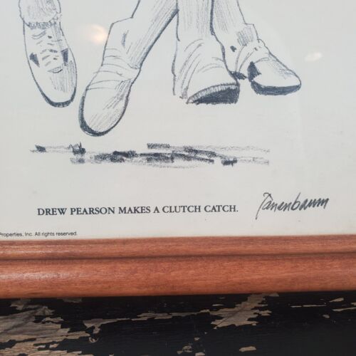 De colección Enmarcado Dallas Cowboys Drew Pearson Hace un Clutch Catch Shell Óleo 1981 Impresión - Imagen 5 de 7