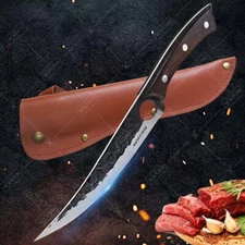 7 Inch Boning Knife High Carbon Stainless Steel Kitchen Knife Hand Forged Sharp