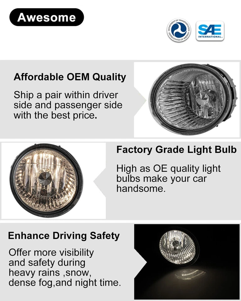 Par de luces antiniebla para 2013 14 15 16 17 18 2019 Subaru Outback lámpara de parachoques de conducción Foto 2 de 4