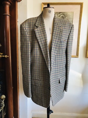 TRUE 1980S VINTAGE SIZE 42'' CHEST TWEED 100% PURE NEW WOOL ST MICHAEL M&S JACKET