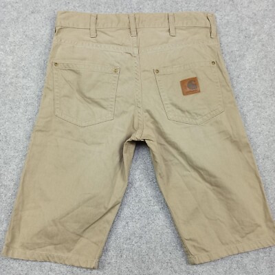Shorts Carhartt Uomo Taglia 28 Beige Slim Bermuda Denim Jorts W28